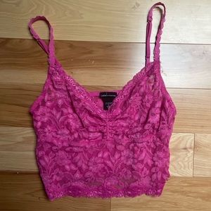 pink lace top!